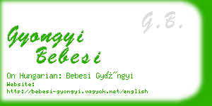 gyongyi bebesi business card